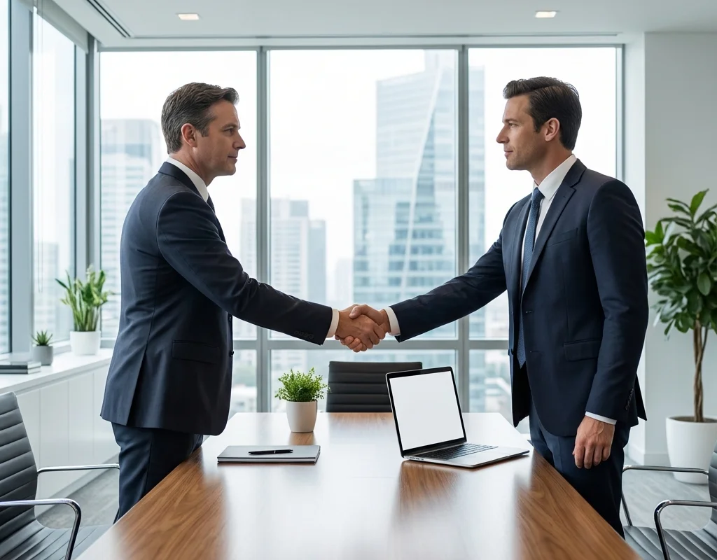 לחיצת יד עסקית