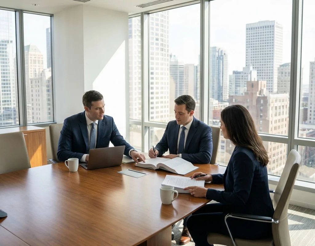 צוות המשרד בפגישת עבודה